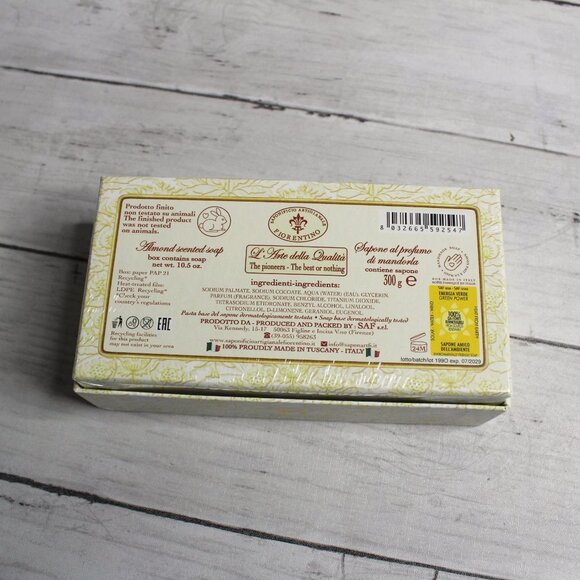 La Saponeria Firenze Decorative Almond Scented Soap Set Made in Italy - Picture 6 of 7
